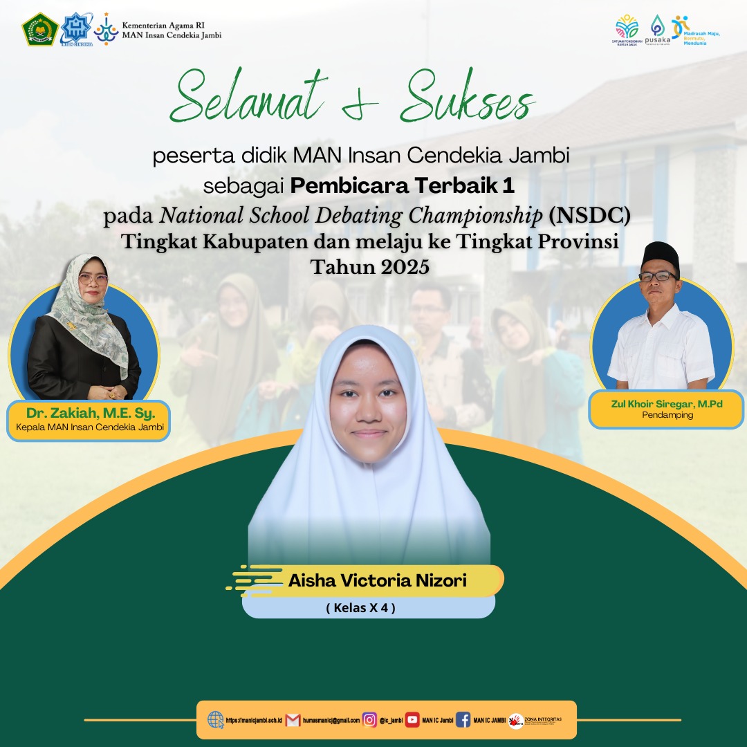 Aisha Victoria Nizori Raih Pembicara Terbaik I NSDC Kabupaten Muaro Jambi 2025