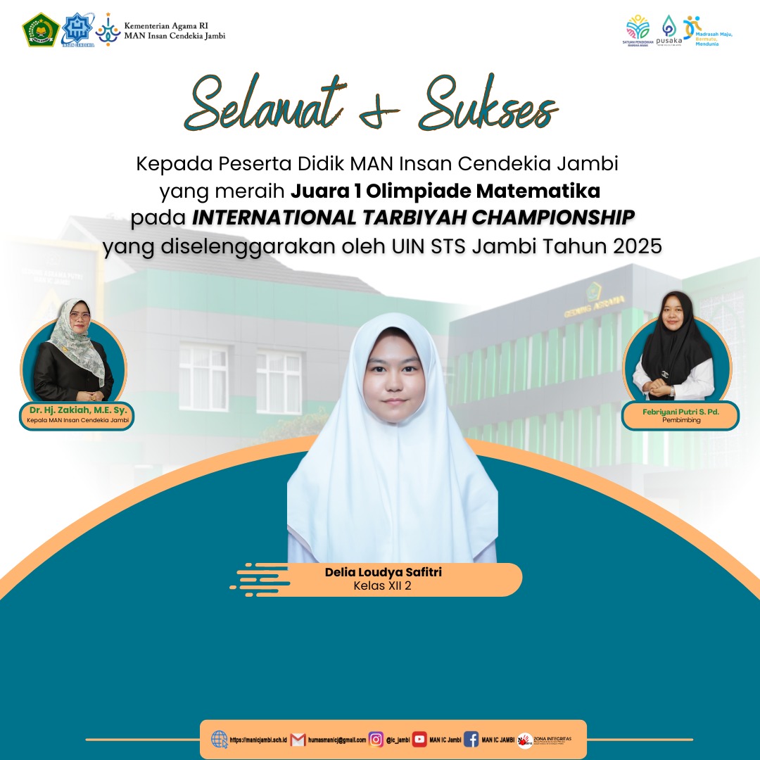 Delia Loudya Safitri Raih Juara 1 Olimpiade Matematika di International Tarbiyah Championship 2025