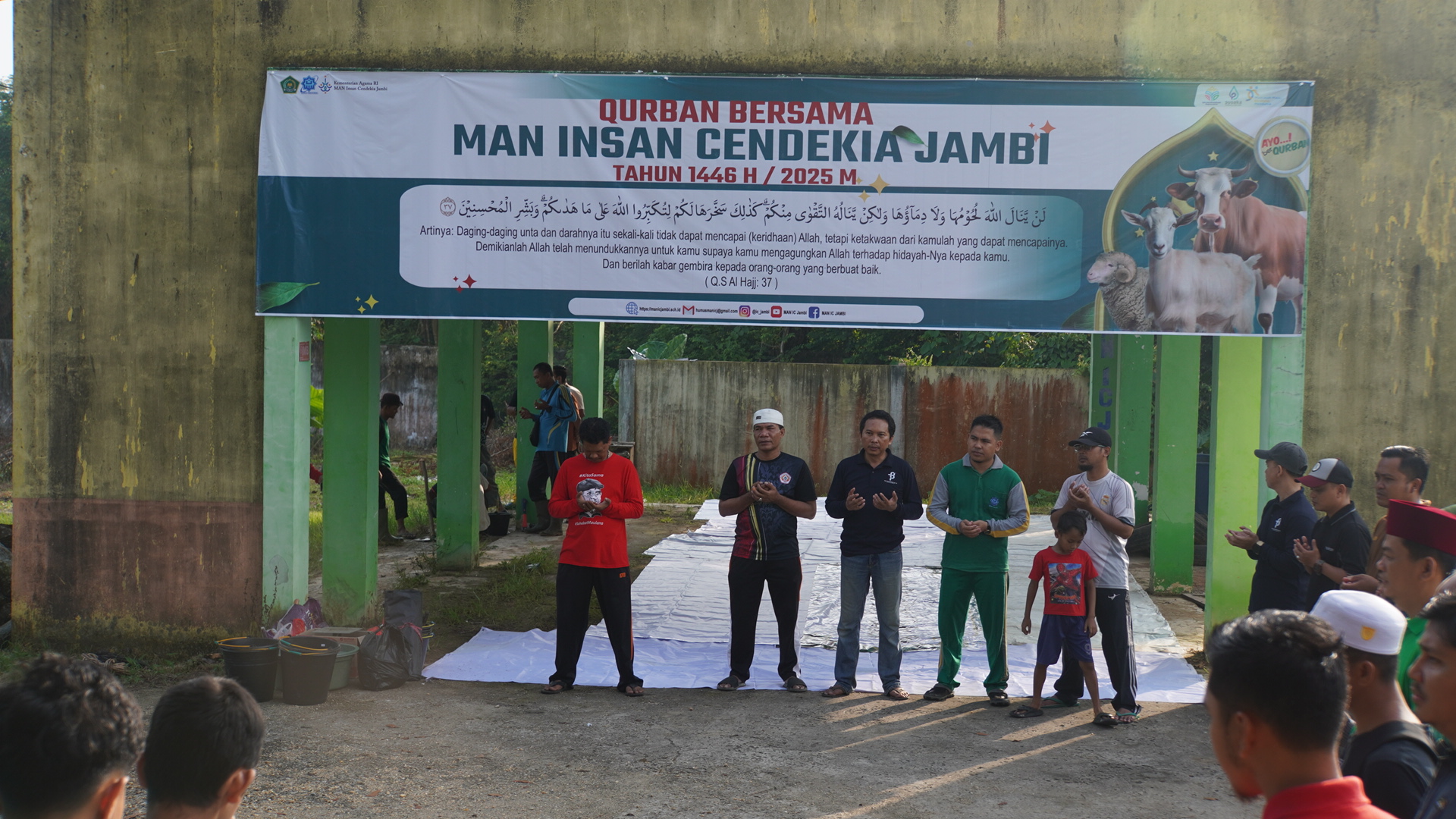 Dukungan Komite dan Tokoh Masyarakat Terlihat dalam Qurban Sapi Ketiga