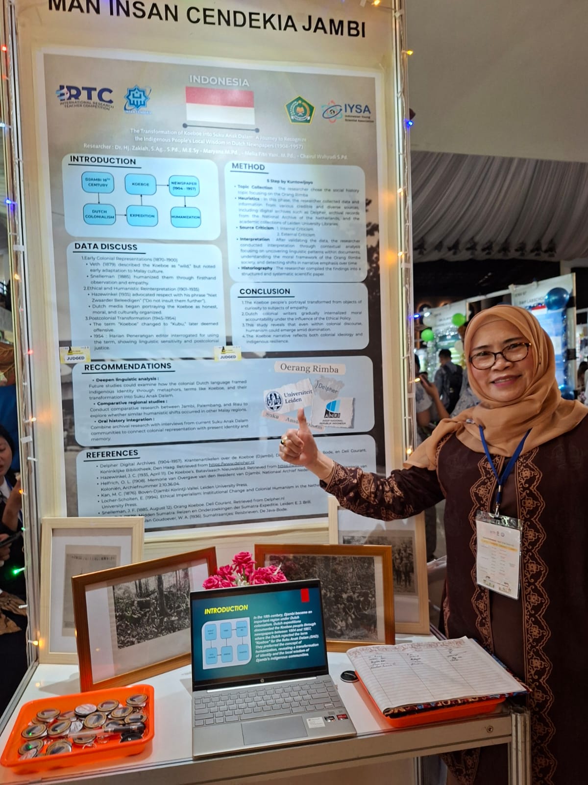 Kepala MAN IC Jambi, Zakiah, Tembus Ajang Riset IRTC 2025