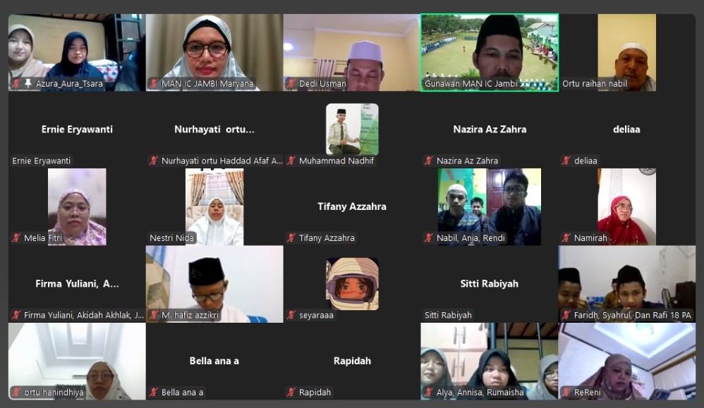 MAN IC Jambi Gelar Yasin dan Doa Bersama Secara Daring untuk Sukseskan Tim OSN