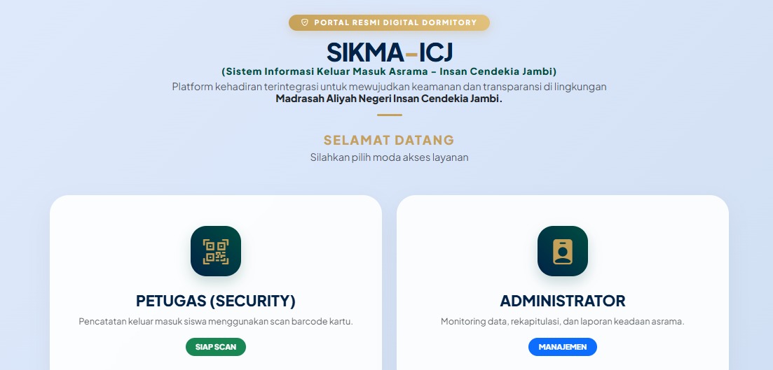 SIKMA-ICJ Hadir di MAN IC Jambi, Inovasi Digital Monitoring Asrama Menuju Madrasah Modern dan Berintegritas