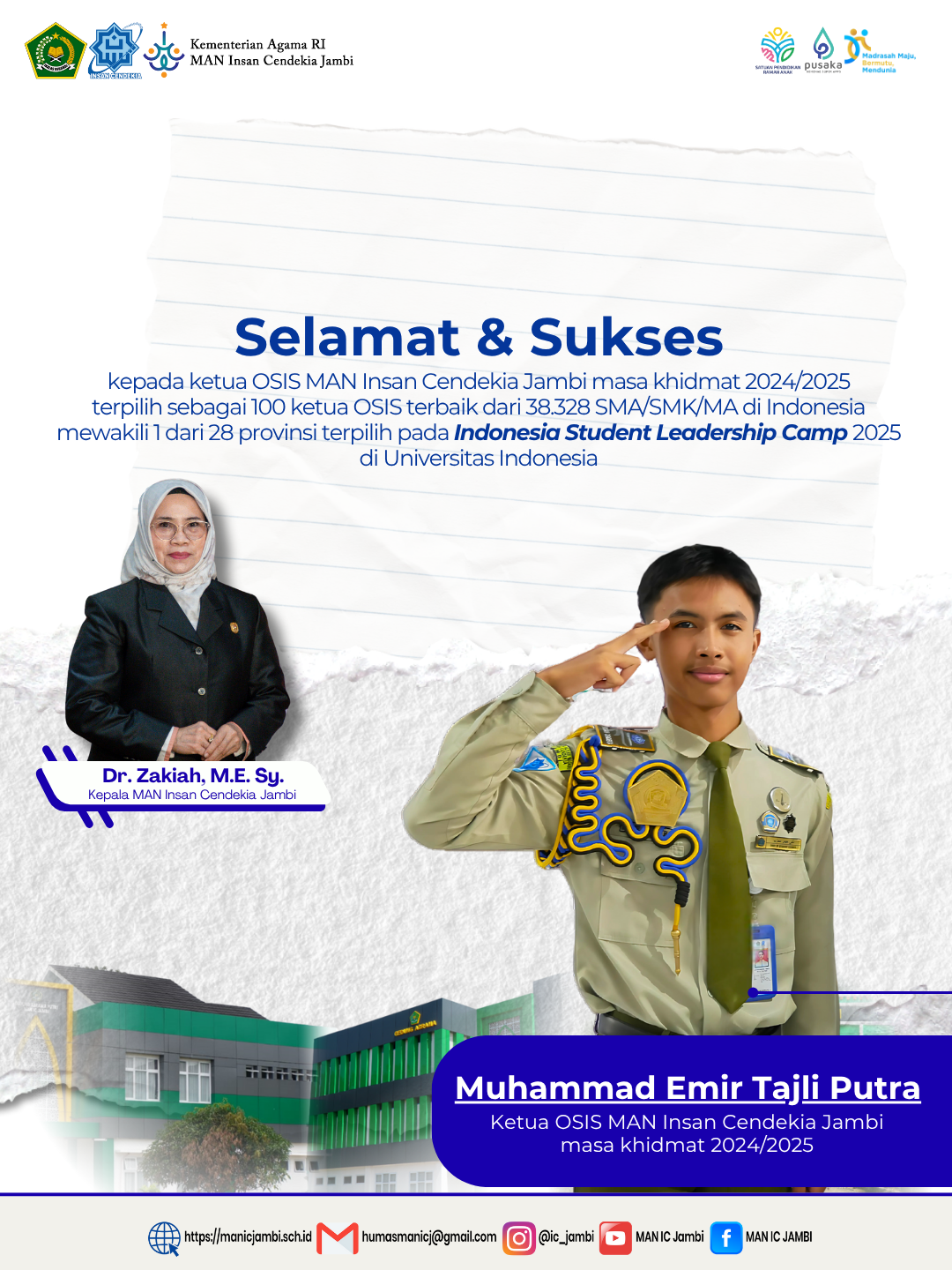 Siswa MAN IC Jambi Terpilih Jadi 100 Ketua OSIS Terbaik, Siap Tampil di Universitas Indonesia!