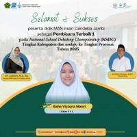 Aisha Victoria Nizori Raih Pembicara Terbaik I NSDC Kabupaten Muaro Jambi 2025