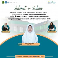 Delia Loudya Safitri Raih Juara 1 Olimpiade Matematika di International Tarbiyah Championship 2025