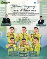 Murid MAN Insan Cendekia Jambi Siap Berlaga di Ajang Internasional TSIIF 2026 di Thailand